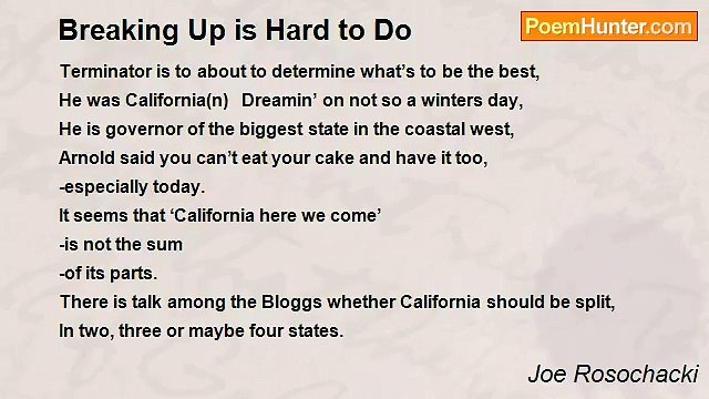 Joe Rosochacki - Breaking Up is Hard to Do