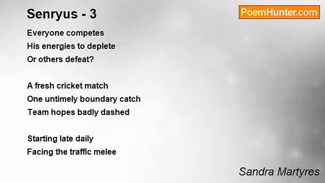 Sandra Martyres - Senryus - 3