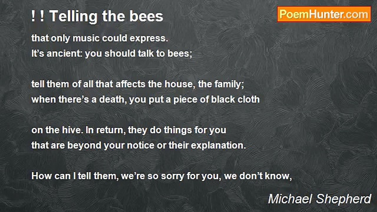 Michael Shepherd - ! ! Telling the bees
