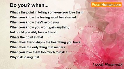 Lizzie Resendiz - Do you? when...