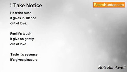 Bob Blackwell - ! Take Notice