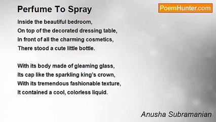 Anusha Subramanian - Perfume To Spray