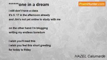 HAZEL Calumarde - ******one in a dream