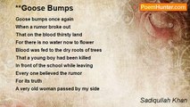 Sadiqullah Khan - **Goose Bumps