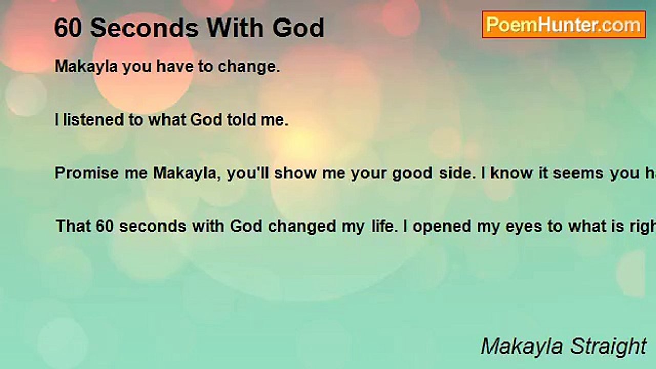 Makayla Straight - 60 Seconds With God