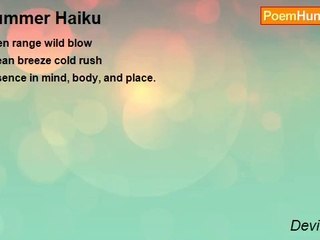 Devin Smith - Summer Haiku