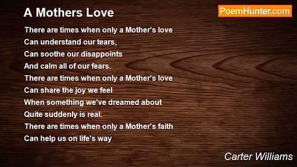 Carter Williams - A Mothers Love