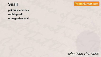 john tiong chunghoo - Snail