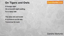 Sandra Martyres - On Tigers and Owls