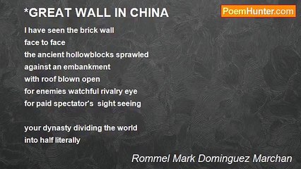 Rommel Mark Dominguez Marchan - *GREAT WALL IN CHINA