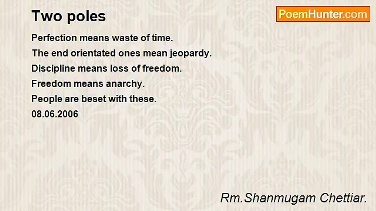 Rm.Shanmugam Chettiar. - Two poles