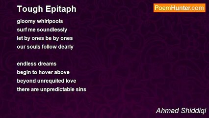 Ahmad Shiddiqi - Tough Epitaph