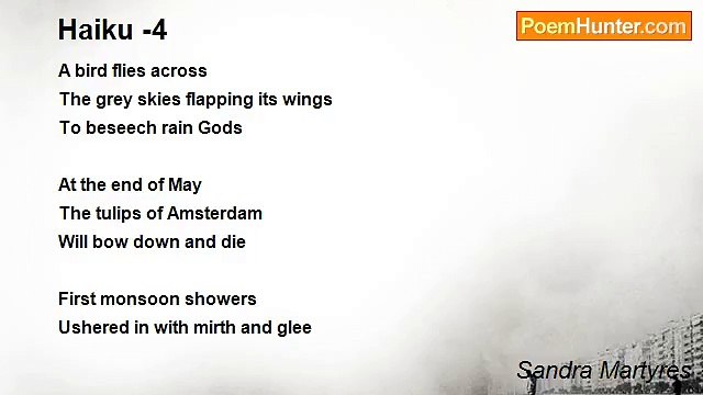 Sandra Martyres - Haiku -4
