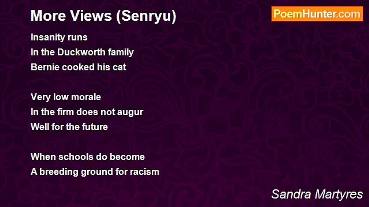 Sandra Martyres - More Views (Senryu)
