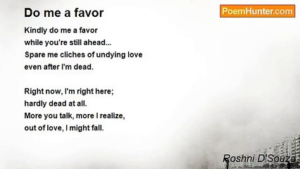 Roshni D'Souza - Do me a favor