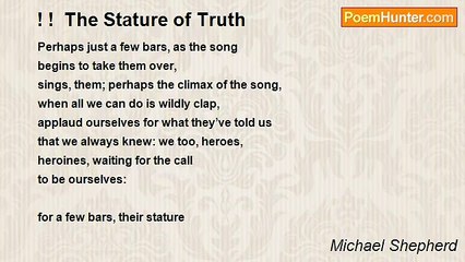 Michael Shepherd - ! !  The Stature of Truth