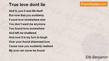 Efe Benjamin - True love dont lie