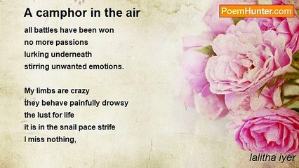 lalitha iyer - A camphor in the air