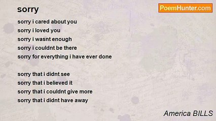 America BILLS - sorry