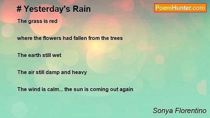 Sonya Florentino - # Yesterday's Rain