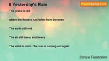Sonya Florentino - # Yesterday's Rain