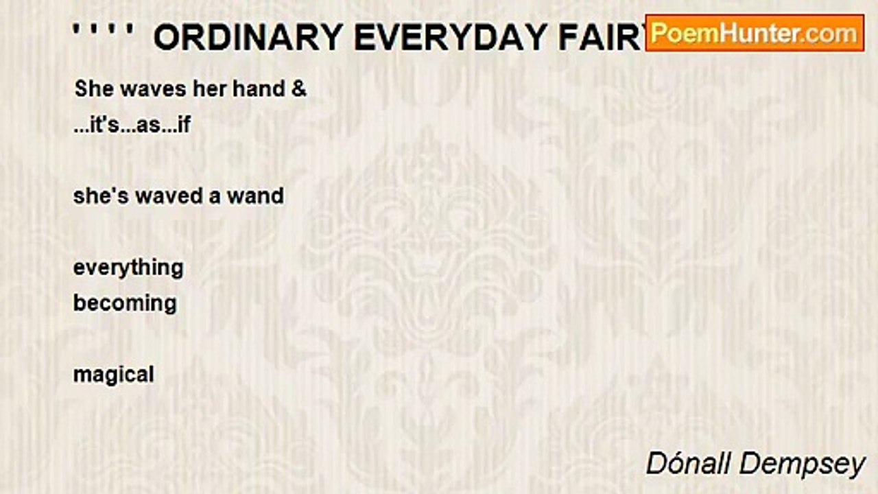 Dónall Dempsey - ' ' ' '  ORDINARY EVERYDAY FAIRYTALE