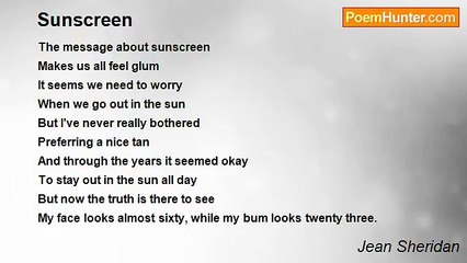 Jean Sheridan - Sunscreen