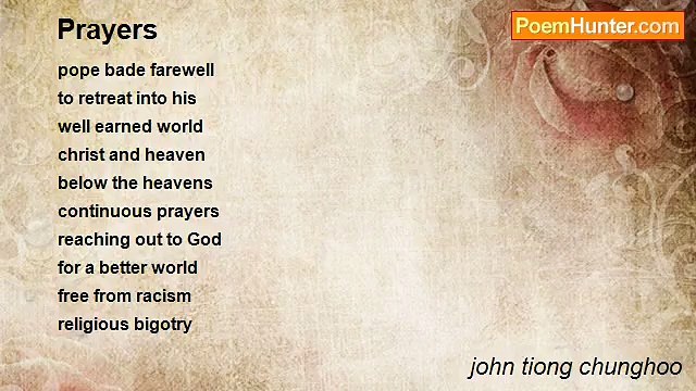 john tiong chunghoo - Prayers