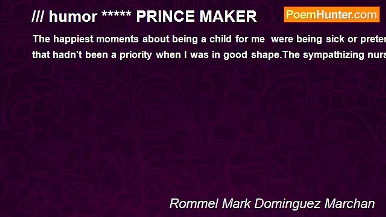 Rommel Mark Dominguez Marchan - /// humor ***** PRINCE MAKER