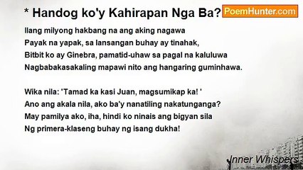 Inner Whispers - * Handog ko'y Kahirapan Nga Ba?