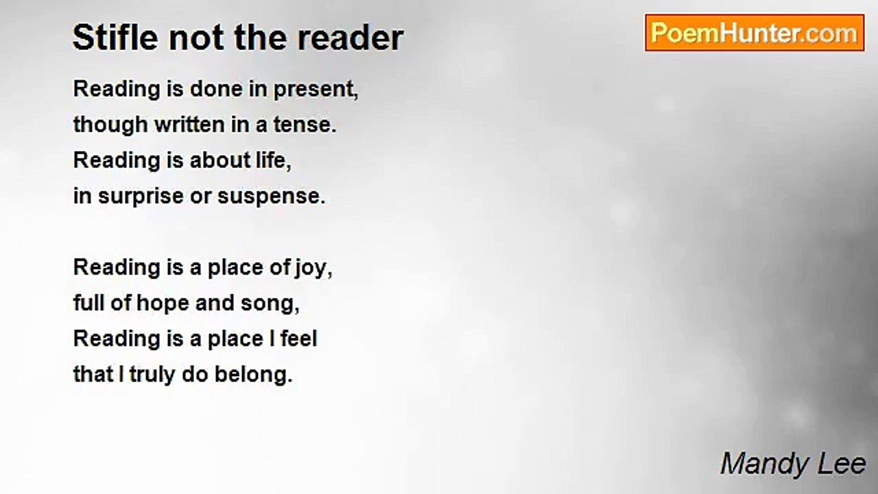 Mandy Lee - Stifle not the reader