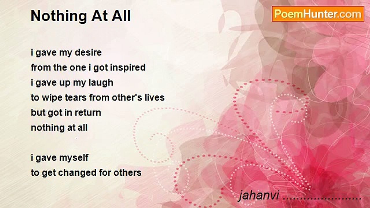 jahanvi ....................... - Nothing At All