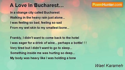 Wael Karameh - A Love In Bucharest…