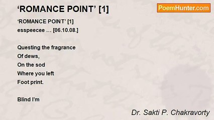 Dr. Sakti P. Chakravorty - ‘ROMANCE POINT’ [1]