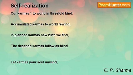C. P. Sharma - Self-realization
