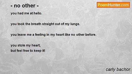 carly bachor - - no other -
