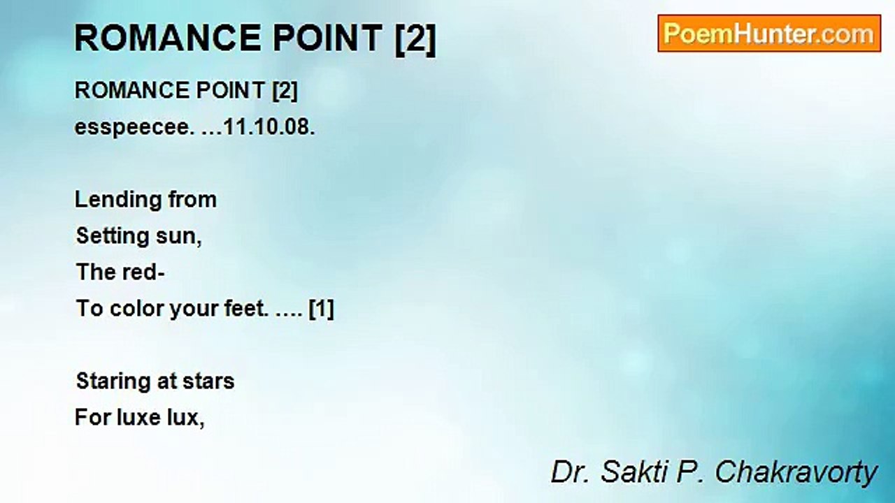 Dr. Sakti P. Chakravorty - ROMANCE POINT [2]