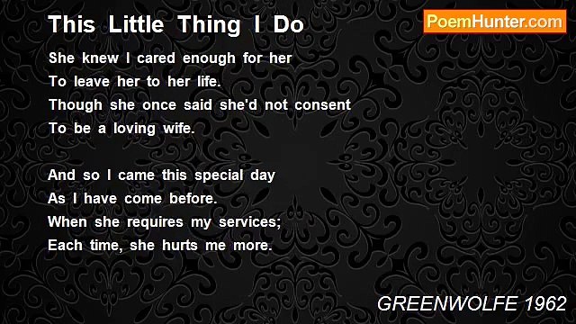 GREENWOLFE 1962 - This Little Thing I Do