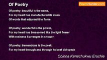 Obinna Kenechukwu Eruchie - Of Poetry
