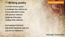 Michael Shepherd - ! ! Writing poetry