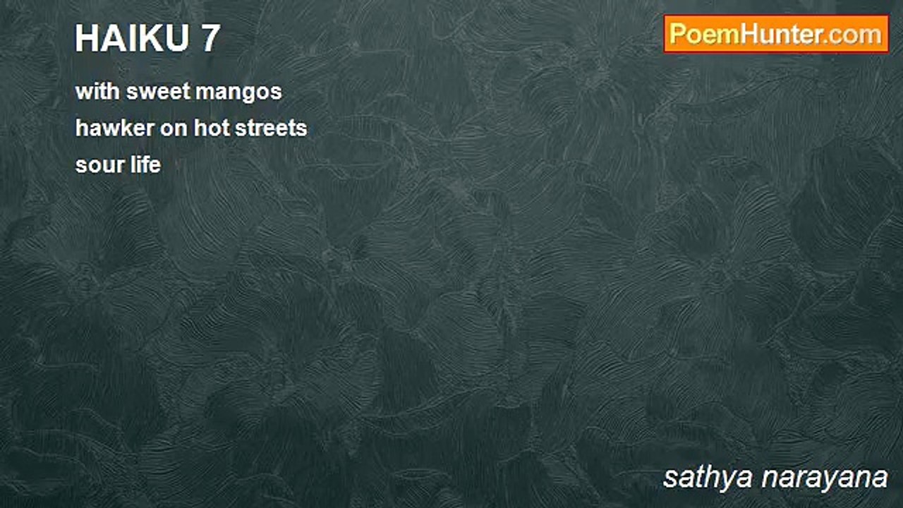 sathya narayana - HAIKU 7
