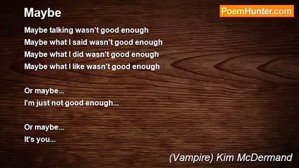 (Vampire) Kim McDermand - Maybe