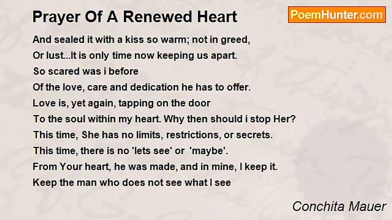 Conchita Mauer - Prayer Of A Renewed Heart