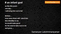 Samanyan Lakshminarayanan - # an infant god