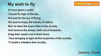 Queeny Gona - My wish to fly