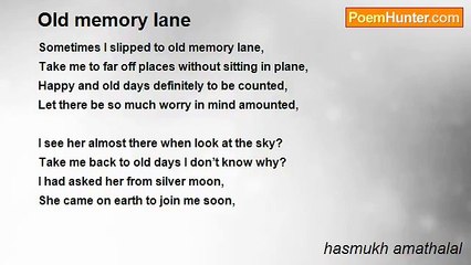 hasmukh amathalal - Old memory lane