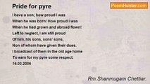 Rm.Shanmugam Chettiar. - Pride for pyre