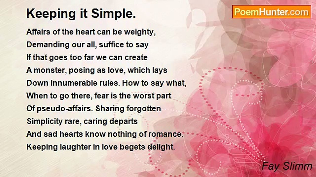 Fay Slimm - Keeping it Simple.