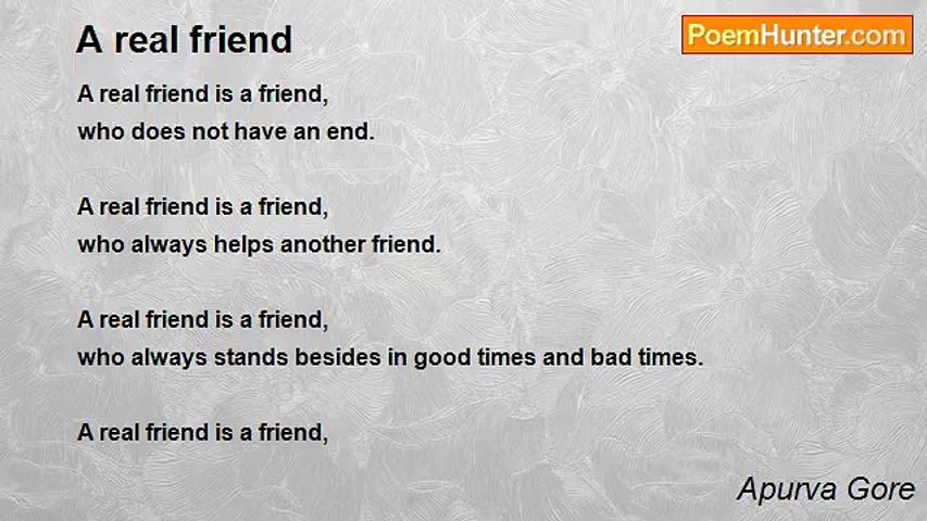 Apurva Gore - A real friend