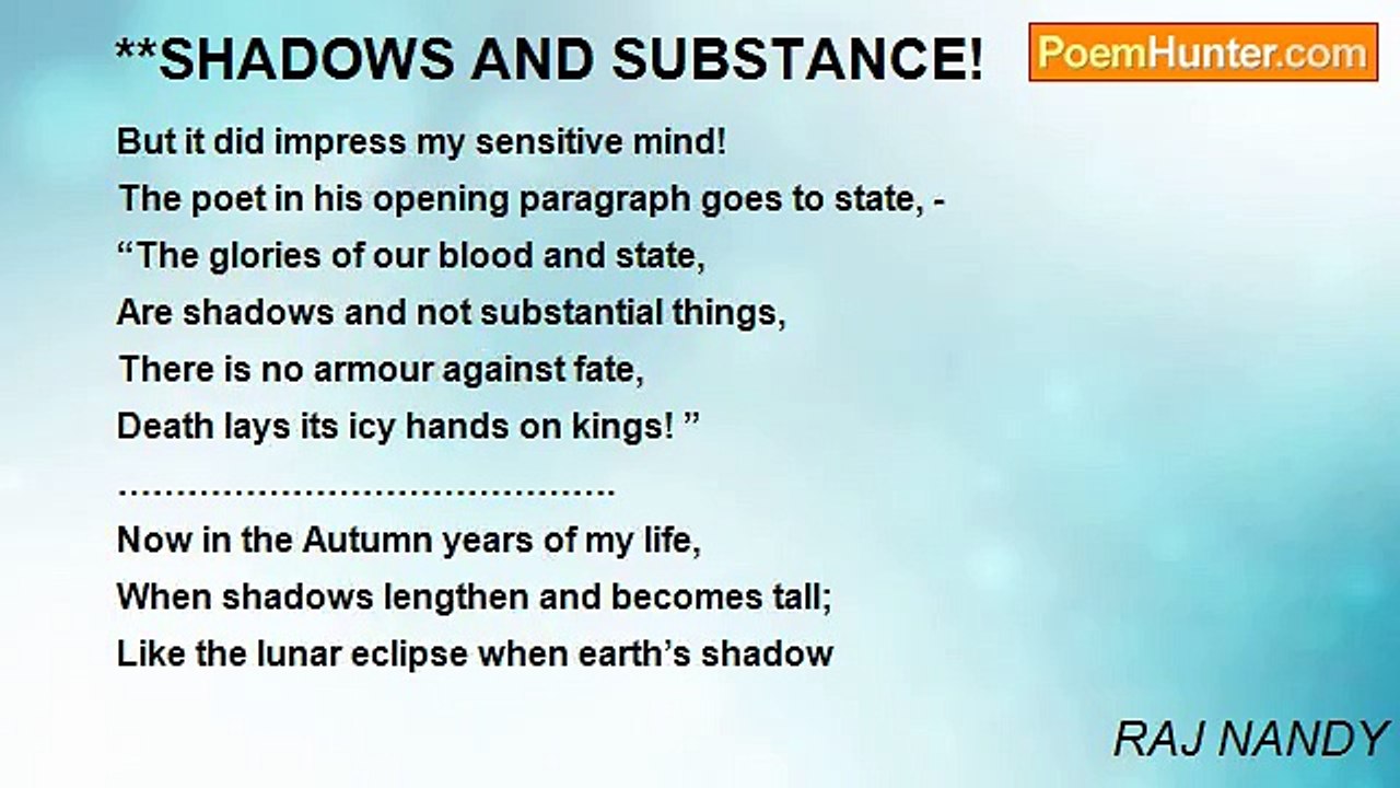 RAJ NANDY - **SHADOWS AND SUBSTANCE!